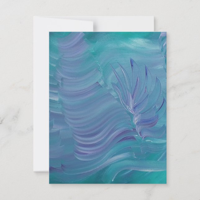 Underwater Magic Unique Colourful Abstract Art Card (Front)