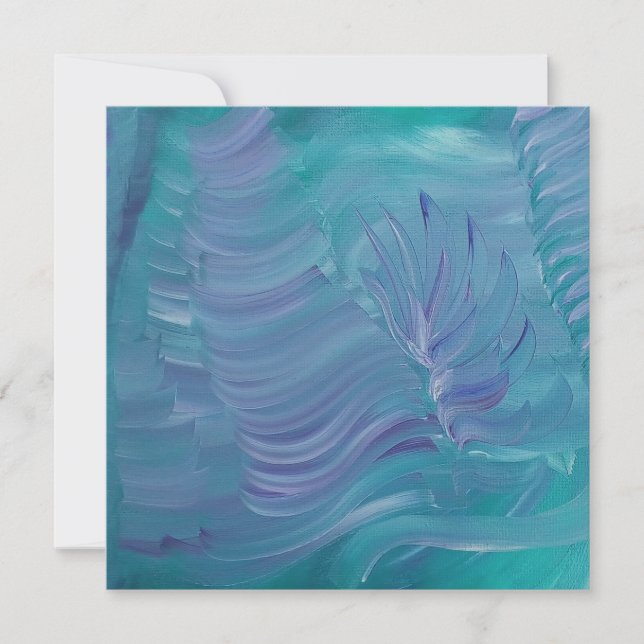 Underwater Magic Unique Colourful Abstract Art Card (Front)