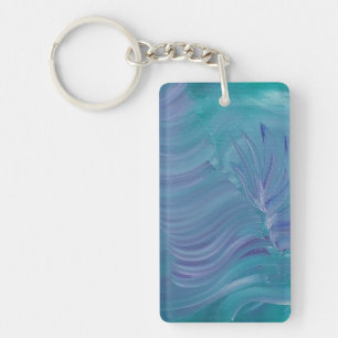 Underwater Magic Unique Colourful Abstract Art Key Ring