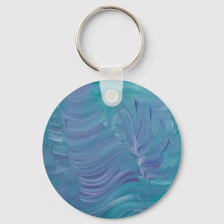 Underwater Magic Unique Colourful Abstract Art Key Ring