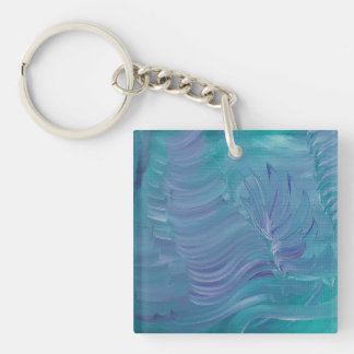 Underwater Magic Unique Colourful Abstract Art Key Ring