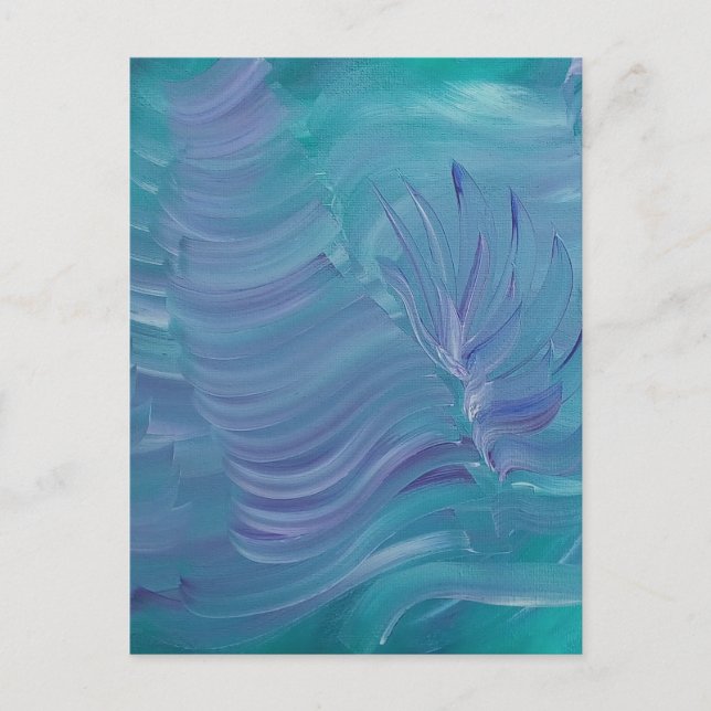 Underwater Magic Unique Colourful Abstract Art Postcard (Front)