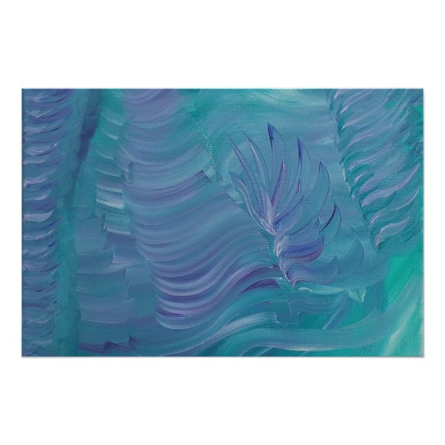 Underwater Magic Unique Colourful Abstract Art Poster (Front)