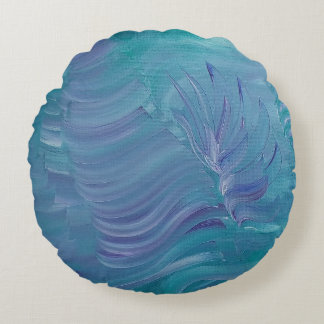 Underwater Magic Unique Colourful Abstract Art Round Cushion