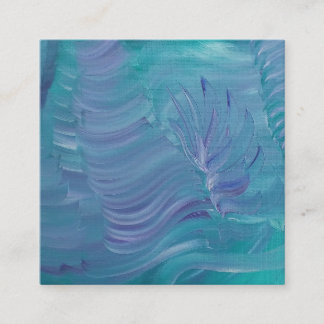 Underwater Magic Unique Colourful Abstract Art Square Business Card