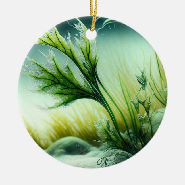 Underwater Majesty Ceramic Tree Decoration (Front)