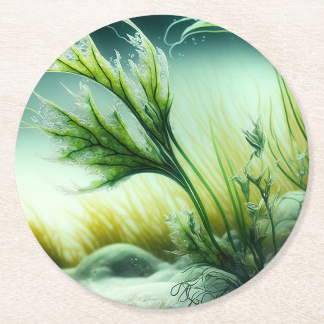 Underwater Majesty Round Paper Coaster (Front)