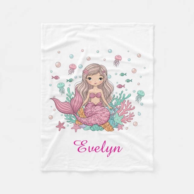 Underwater Mermaid Blanket (Front)