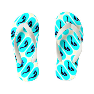 underwater mermaid swimming kid's flip flops