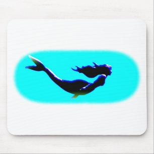 underwater mermaid swimming mouse mat