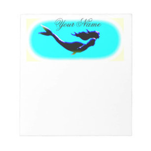 underwater mermaid swimming notepad