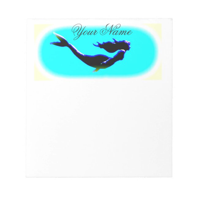 underwater mermaid swimming notepad (Front)
