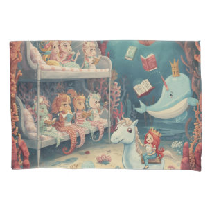 Underwater Mermaid Unicorn Sleepover Party Pillowcase