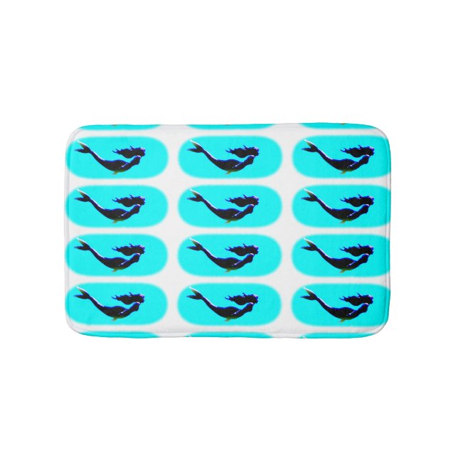 underwater mermaids swimming bath mat (Front)