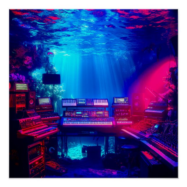 Underwater Music Studio Poster (Front)