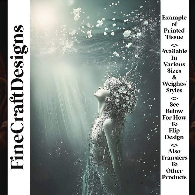 Underwater Mystical Tranquil Mermaid V7 Decoupage Tissue Paper (Creator Uploaded)