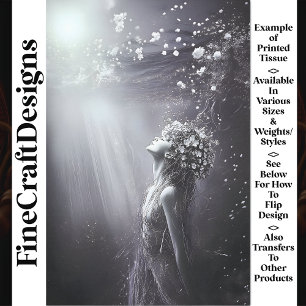 Underwater Mystical Tranquil Mermaid V8 Decoupage Tissue Paper