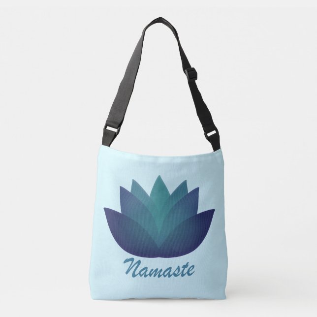 Underwater Namaste Lotus Flower Crossbody Bag (Front)