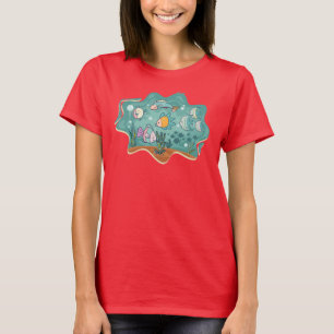 Underwater Ocean Life Cartoon T-Shirt