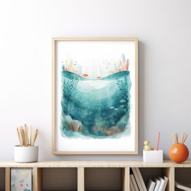 Underwater Ocean Scene Sea Life Art Poster (Creator Uploaded)