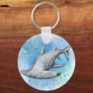 Underwater ocean scene with seahorse key ring