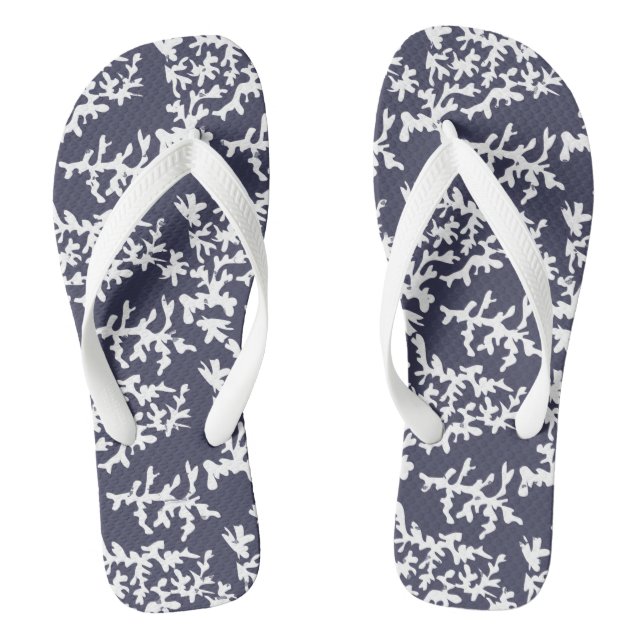 Underwater Ocean Sea Coral Ecosystem Flip Flops (Footbed)