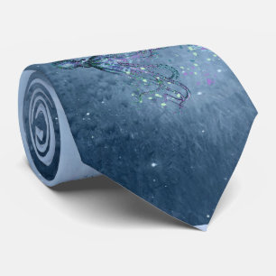 Underwater Ocean Sea Octopus Animal Blue Shades  Tie