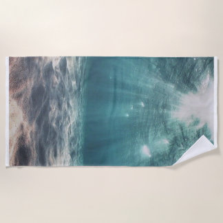 Underwater Ocean Sea Waves Summer Surf Sunshine Beach Towel