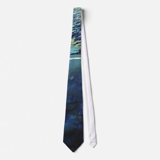 Underwater Ocean Wave Navy Green White Tie Juul (Front)