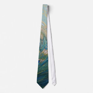 Underwater Ocean Waves Silk Tie by Juul
