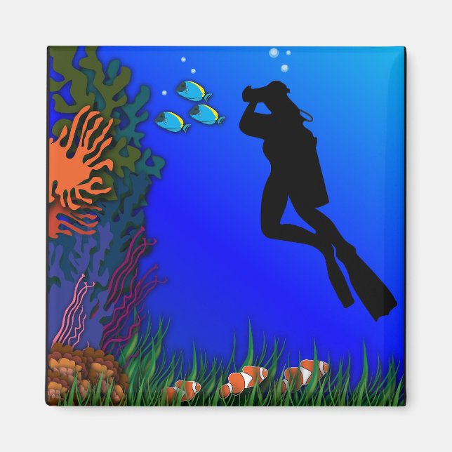 Underwater Photographer Magnet (Front)