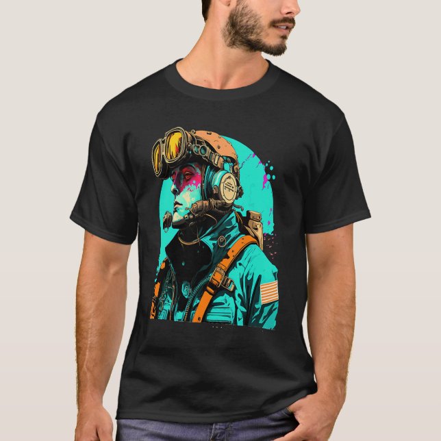 Underwater Photographer Pop Style Scuba Diver Dad  T-Shirt (Front)