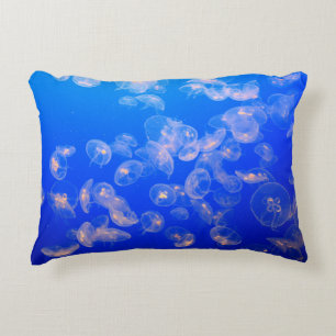 UNDERWATER PHOTOGRAPHY OF JELLYFISH DECORATIVE CUSHION