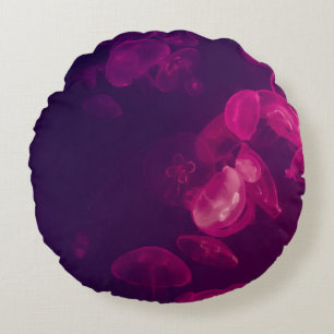 UNDERWATER PHOTOGRAPHY OF JELLYFISH ROUND CUSHION