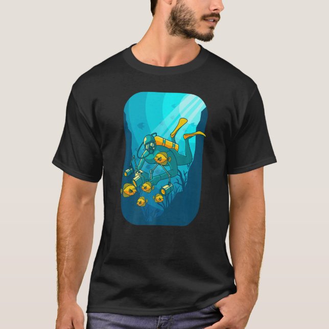 Underwater Photography Scuba Diver With Camera  1 T-Shirt (Front)