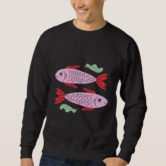 Underwater Pink Fishes Sweatshirt (Front)
