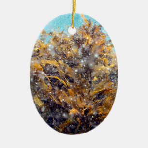 Underwater plankton soup and kelp ceramic tree decoration