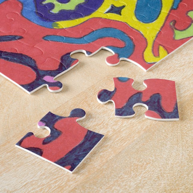 "Underwater Playground" Abstract Art Jigsaw Puzzle (Side)
