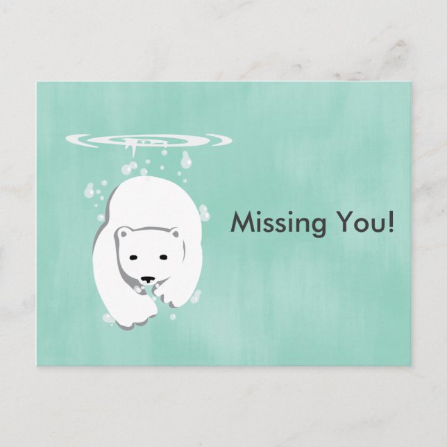 Underwater Polar Bear Postcard (Front)