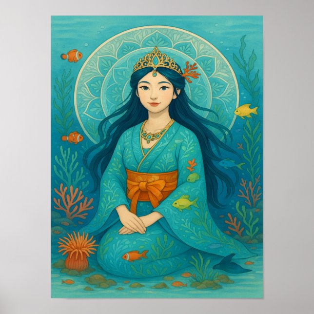 Underwater Princess in Kimono Poster (Front)