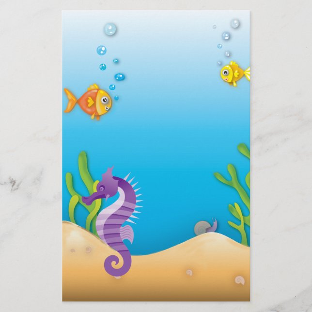 Underwater Purple Seahorse (Front)