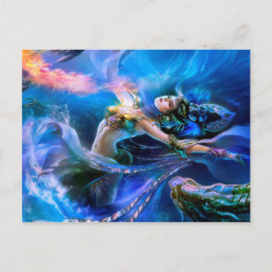 Underwater queen postcard