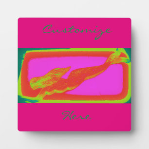 underwater red mermaid diving plaque