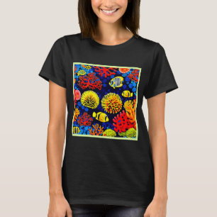 Underwater Reef Life Bright Design T-Shirt