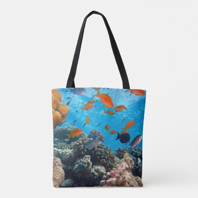 Underwater Scene Tote Bag (Back)