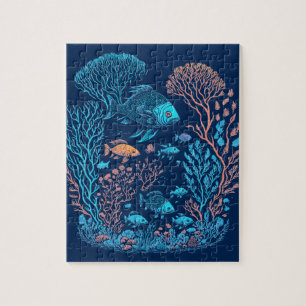 Underwater scenery  colourful fishes and coral ree jigsaw puzzle