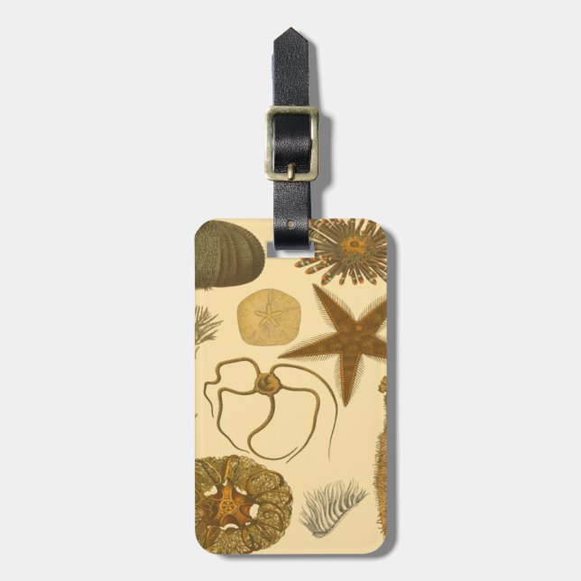 Underwater Sea Creatures Luggage Tag (Front Vertical)