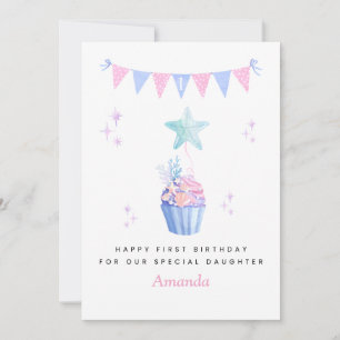 Underwater Sea Daughter 1st Birthday Card