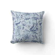 Underwater Sea Life - Cottagecore Coastal Pattern
