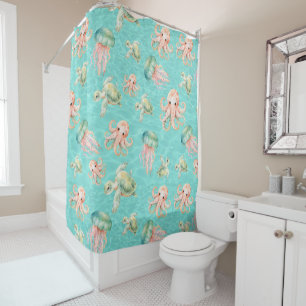 Underwater Sea Life  Shower Curtain
